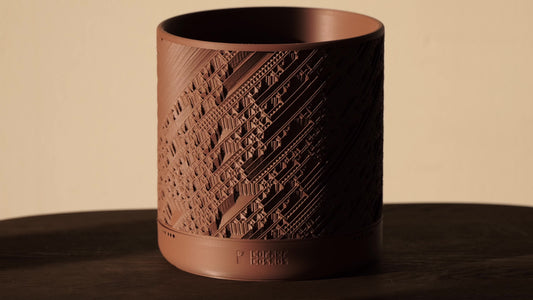 FRACTO Geometric Planter (4” & 7”) | 3D Printed Modern Pot with Drainage and Saucer | Minimalist Sculptural Indoor Plant Pot